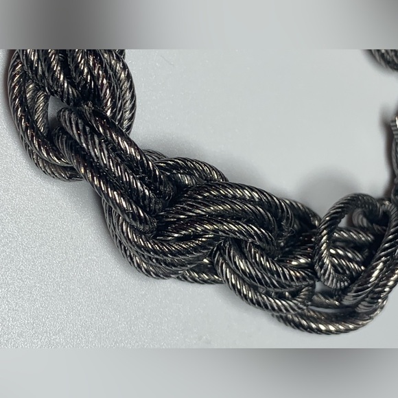 Vintage BRONZE Milor Italian Stainless Steel Dark Heavy Brushed Link Bracelet - Picture 5 of 16